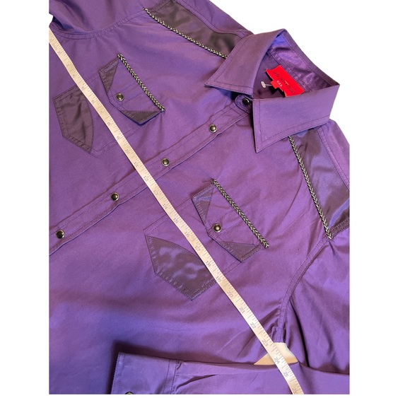 Patroncito USA Mens Large Perl Snap Western Shirt - Picture 4 of 11